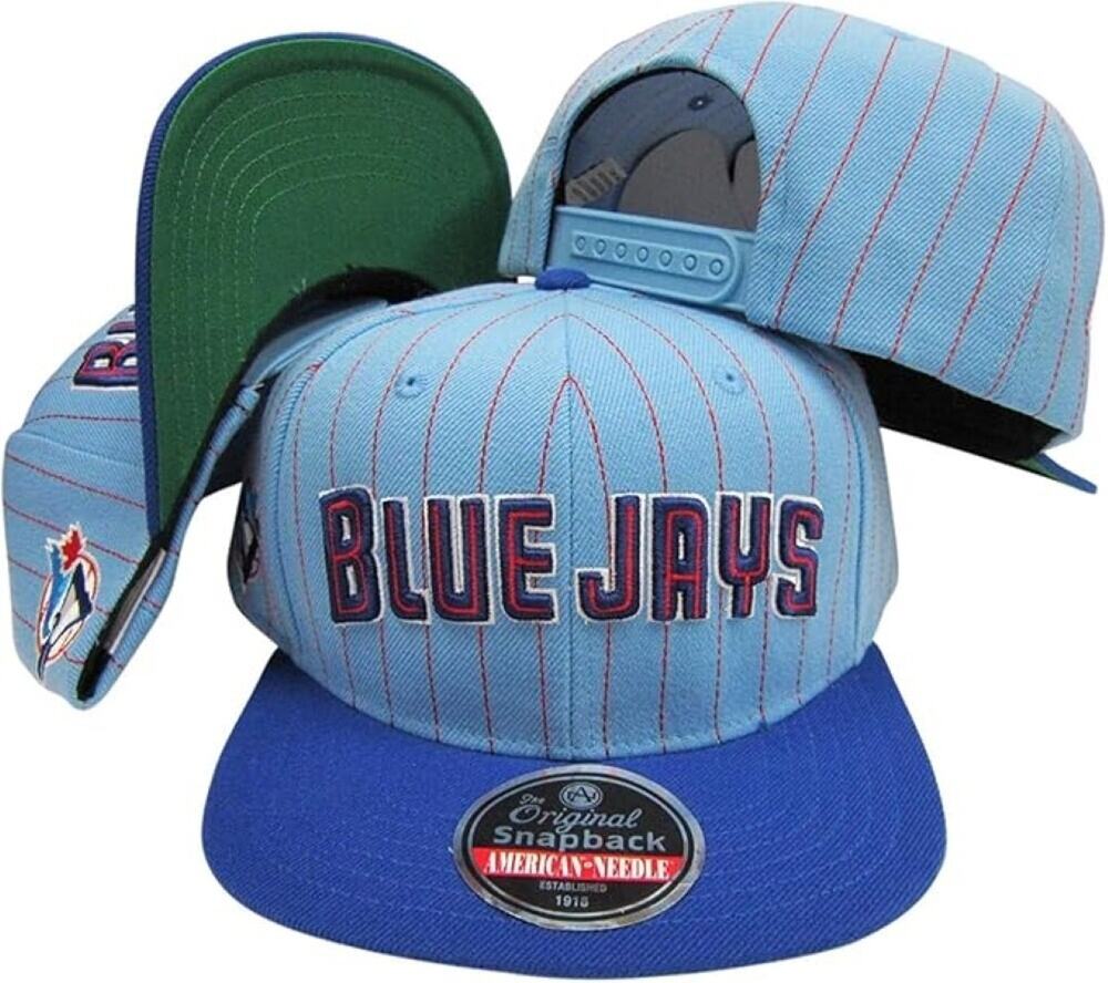 Vintage Toronto Blue Jays American Needle Pinstripe Adjustable Snapback Hat/Cap